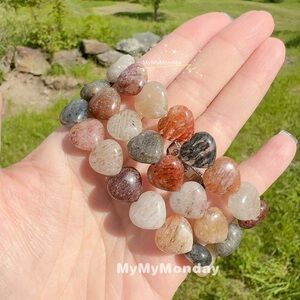 Four Season Phantom Quartz Heart Bracelet 12mm